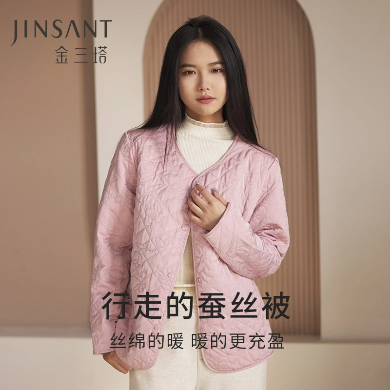 金三塔保暖上衣秋冬女士休闲锁温保暖升温保暖上衣外穿加厚棉袄