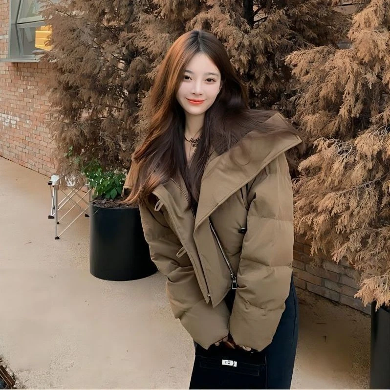 羽绒羽绒服冬季2023年女款新款短款冬款棉衣设计感小个子棉