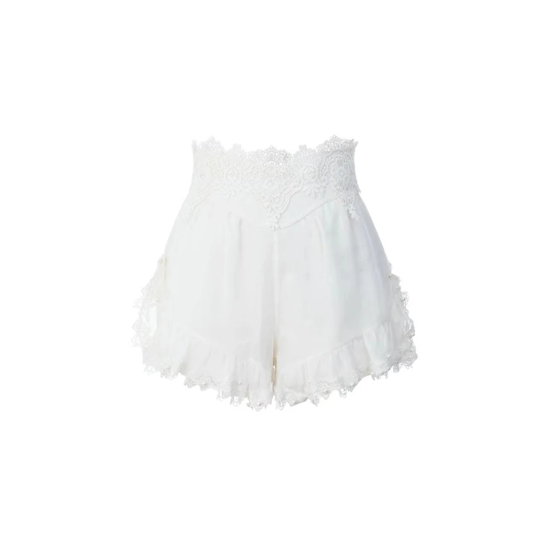 拉飞姆2024夏 重工花边度假短裤LF24X31SP238