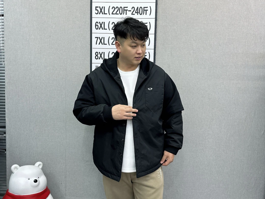 【轻奢小众】8872轻奢小众假两件休闲潮流百搭连帽宽松保暖休闲外套