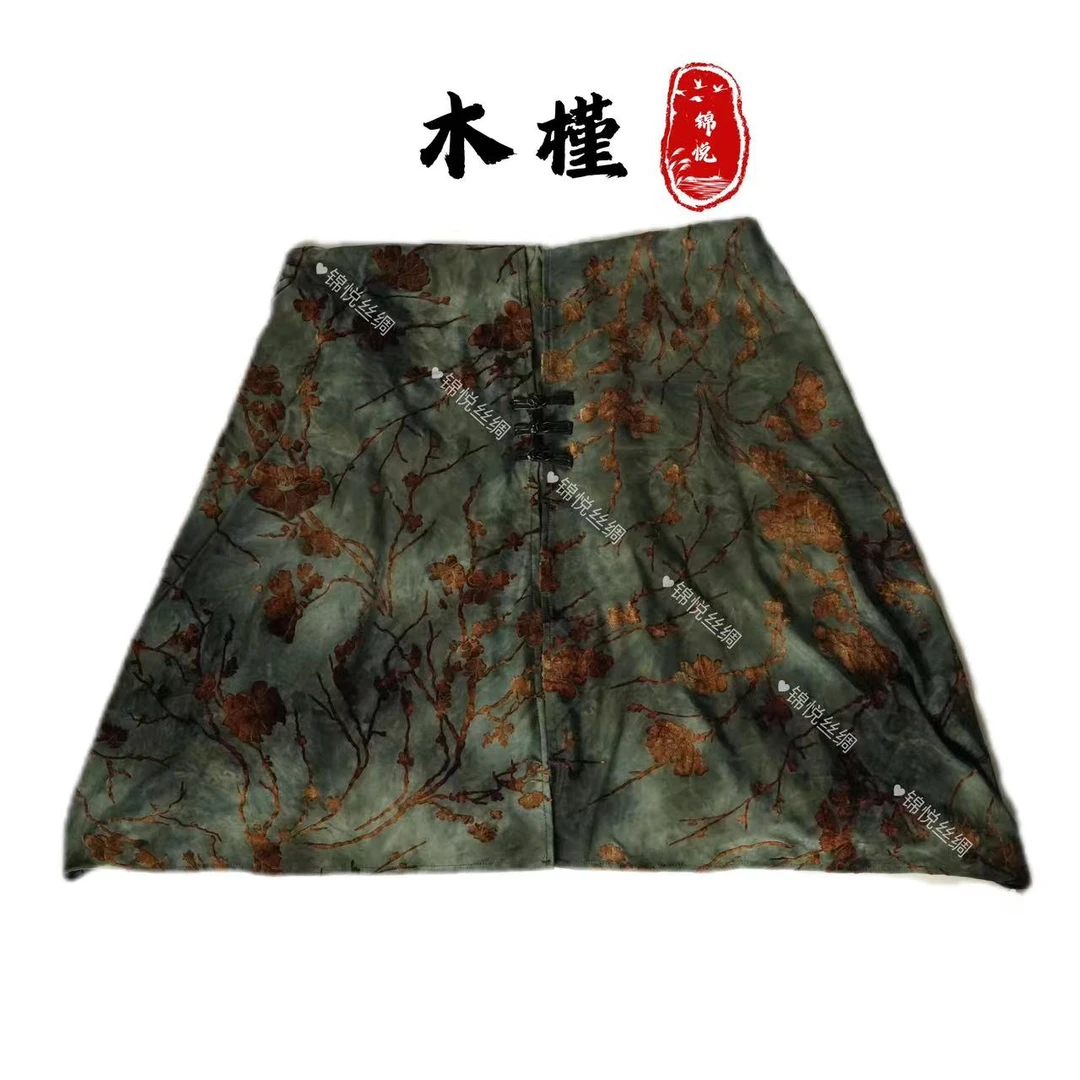 锦悦【木瑾】新中式丝绒盘扣轻奢高定国风丝巾70*180（A428）