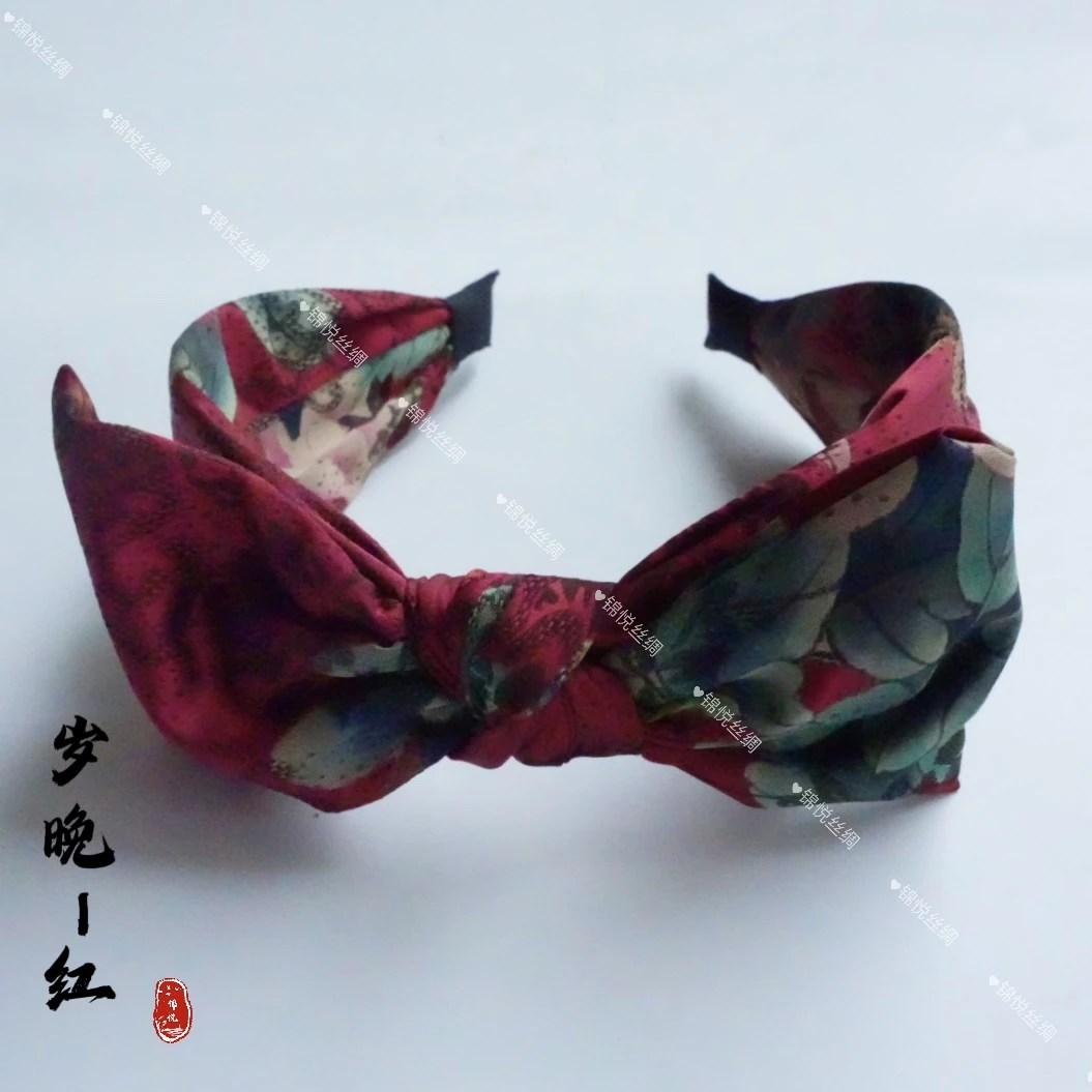 【岁晚-红】新中式轻奢高定发箍(A922)