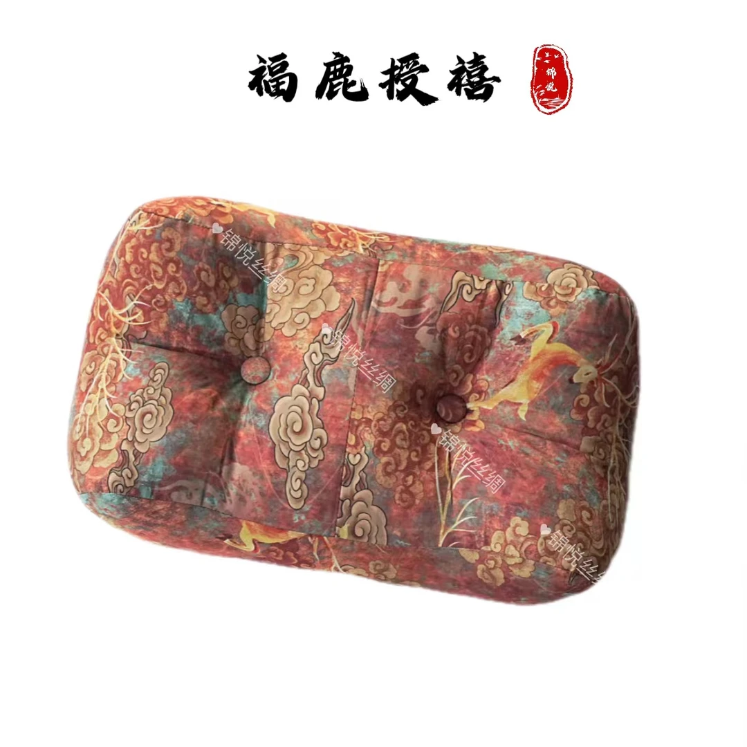 【福鹿授禧】新中式轻奢高定国风护腰枕靠枕40*14*26cm（A897）