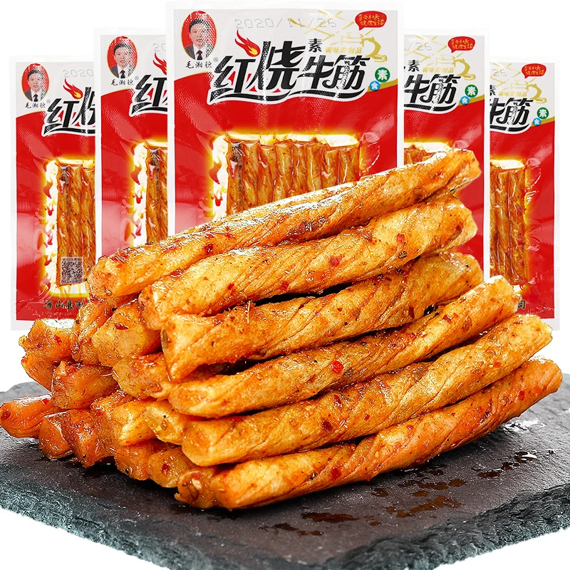 毛湘德红烧素牛筋辣条校园小包装儿时怀旧童年麻辣零食小吃