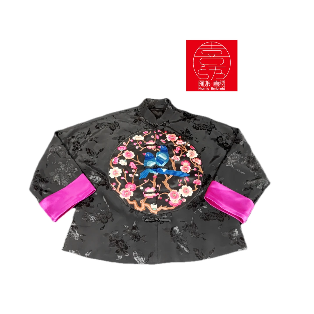 【刺绣单品】手工刺绣原创设计中式国风气质款上衣唐装中国风短褂
