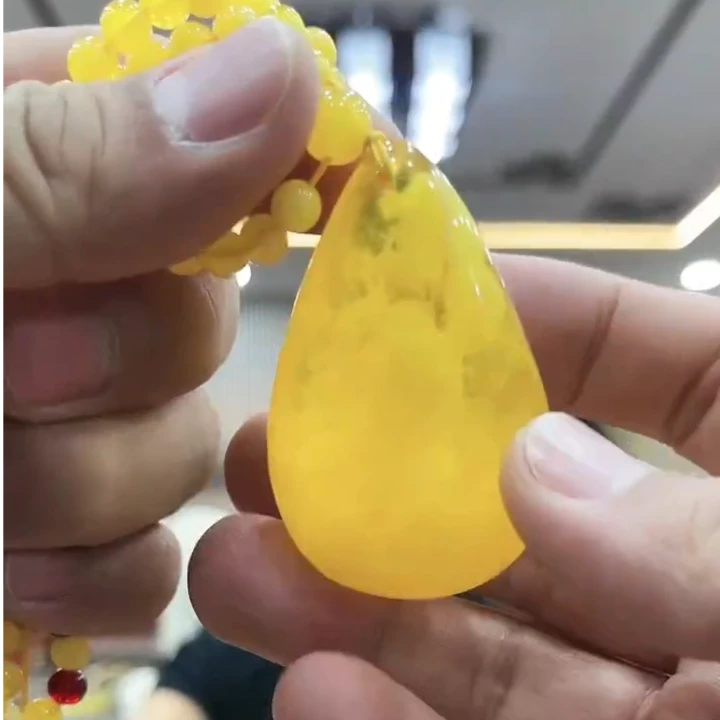 磊哥豪横·蜜蜡水滴吊坠男女同款送礼物