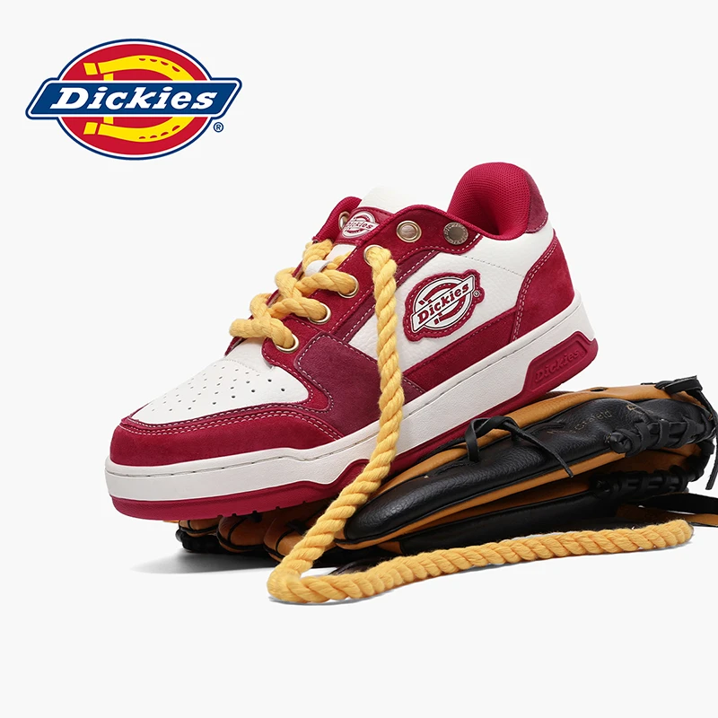 Dickies2024白红透气低帮休闲男鞋面包鞋男百搭时尚鞋子男款板鞋