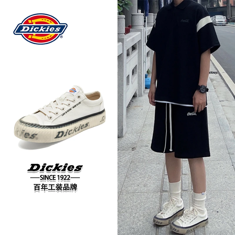 Dickies低帮透气休闲百搭板鞋经典情侣鞋时尚小白鞋女男士帆布鞋