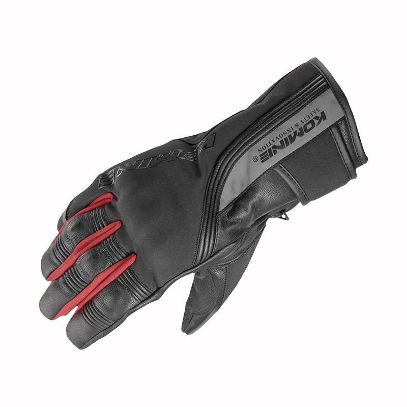 Komine摩托机车骑行装备秋冬皮革中款关节骑行防护手套GK-836