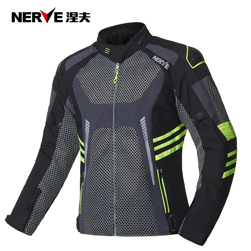 NERVE涅夫时空摩托车骑行服男女夏季网眼透气机车防摔夹克不退换