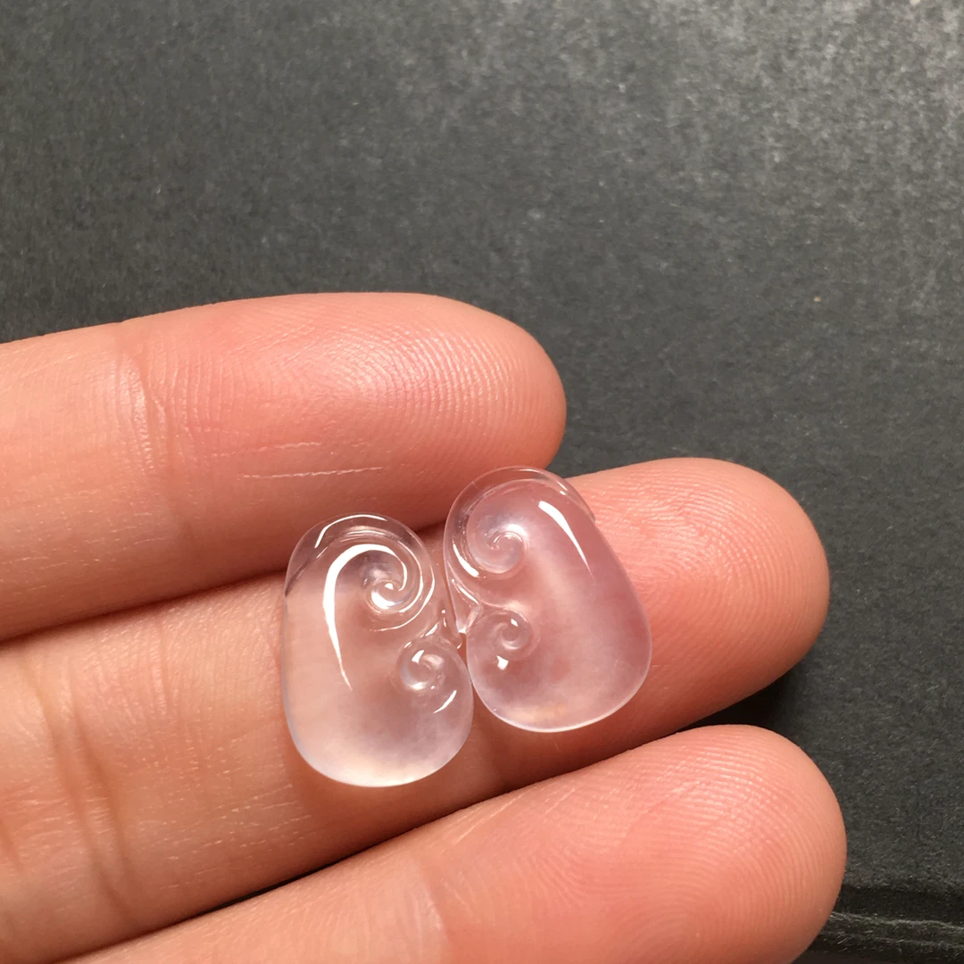 尺寸13.8-9.4-2.9天然翡翠玉石高冰透如意耳坠耳环手链盘缠锁骨坠