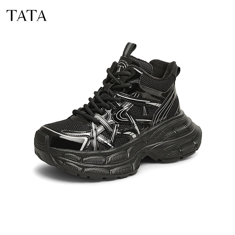 TATA/他她2025春百搭时尚休闲厚底老爹鞋轻便女新款CZ203AD5