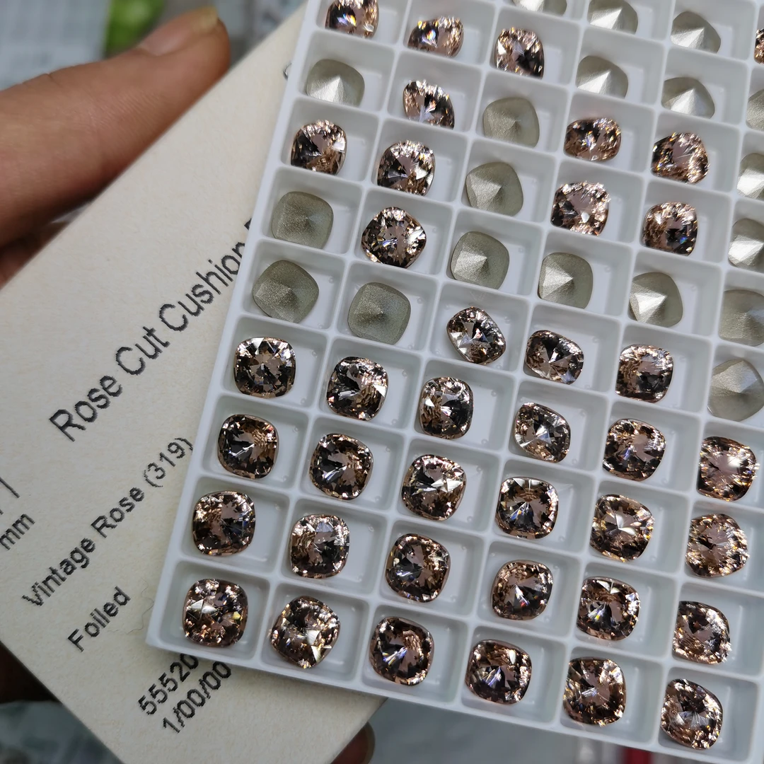 4471美拉德色系干枯玫瑰肥方8mm超闪