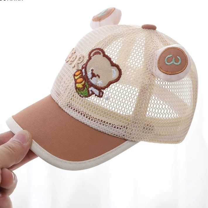 宝宝帽婴儿遮阳棒夏季薄款男童网眼球帽外出婴幼儿女童透气鸭舌帽