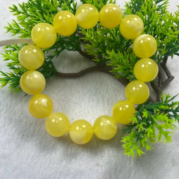 W008古巴新蜜新美黄飘花13➕手串