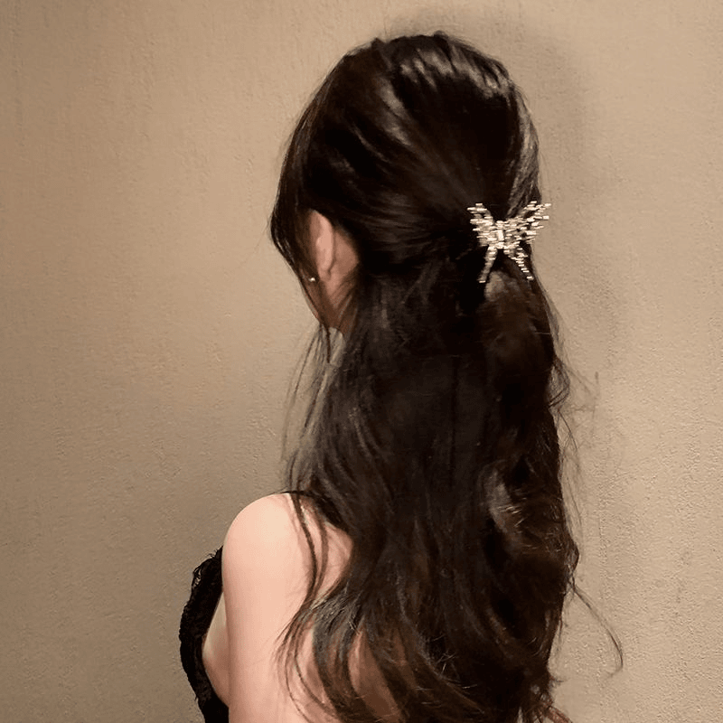 抓夹酷女孩属发夹蝴蝶辣妹优雅头饰清冷感少女ins个性小众甜辣