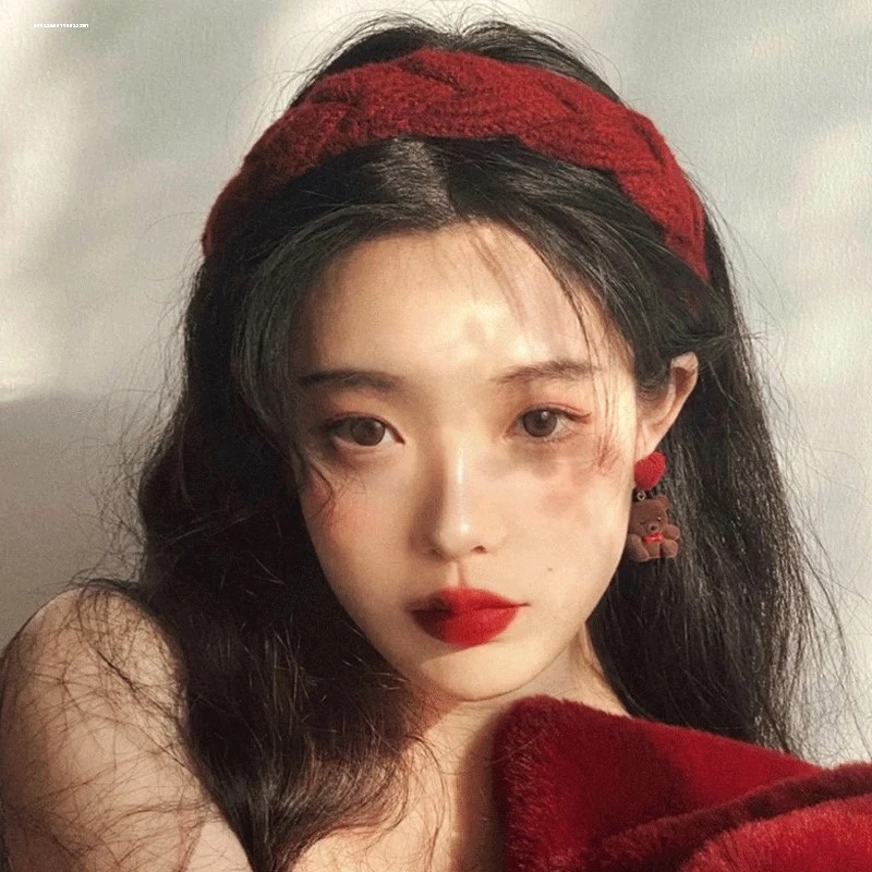 发箍女秋冬韩国复古气质港风毛线麻花宽边头箍百搭发捆发卡头饰品