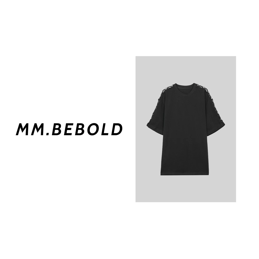 【妙姐精选】肩部镂空圆领短袖T恤LZ10201