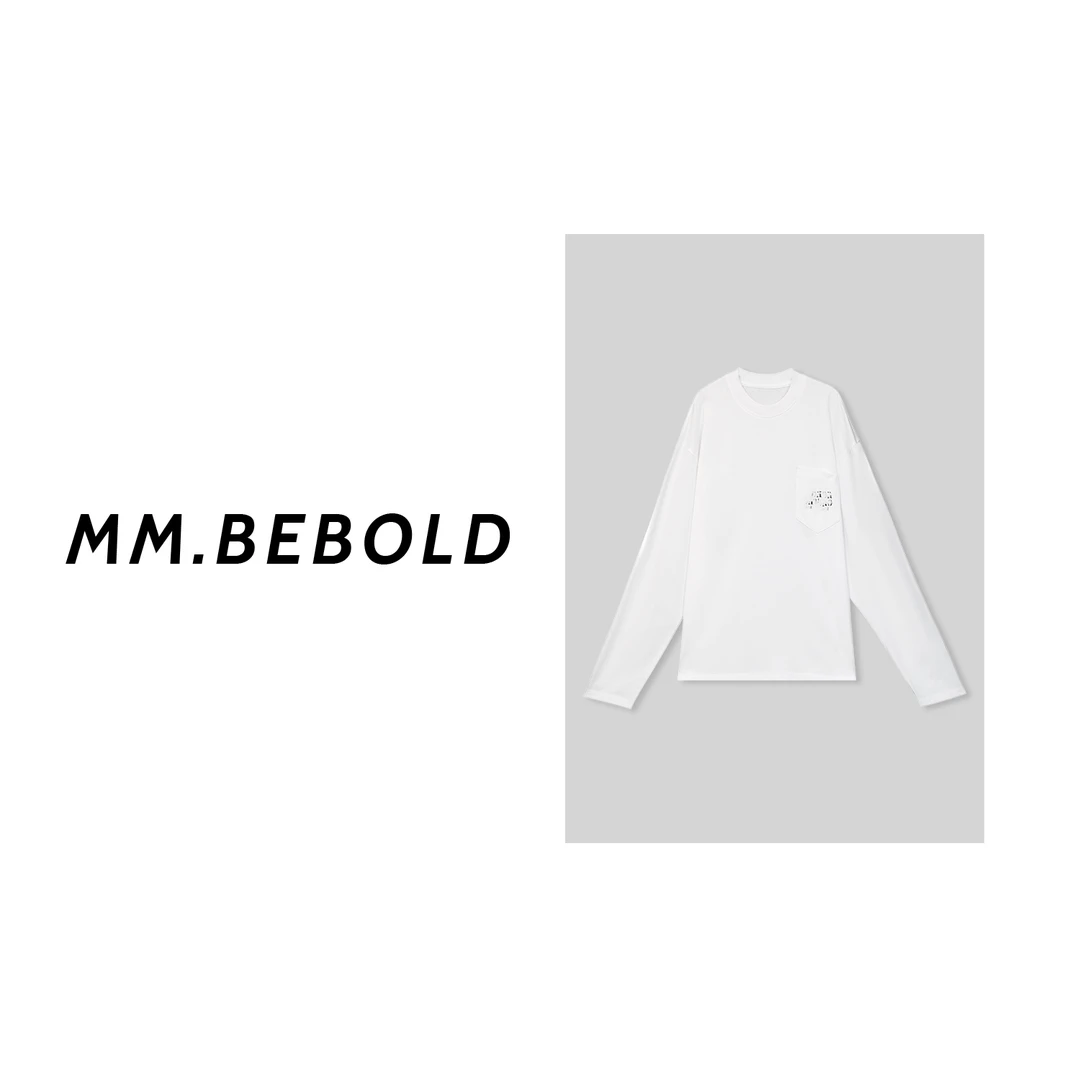 【妙姐精选】深圳高端欧货胸前口袋圆领长袖T恤LZ10059