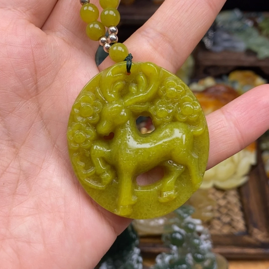 【闪购商品】蛇纹石玉颈饰合金