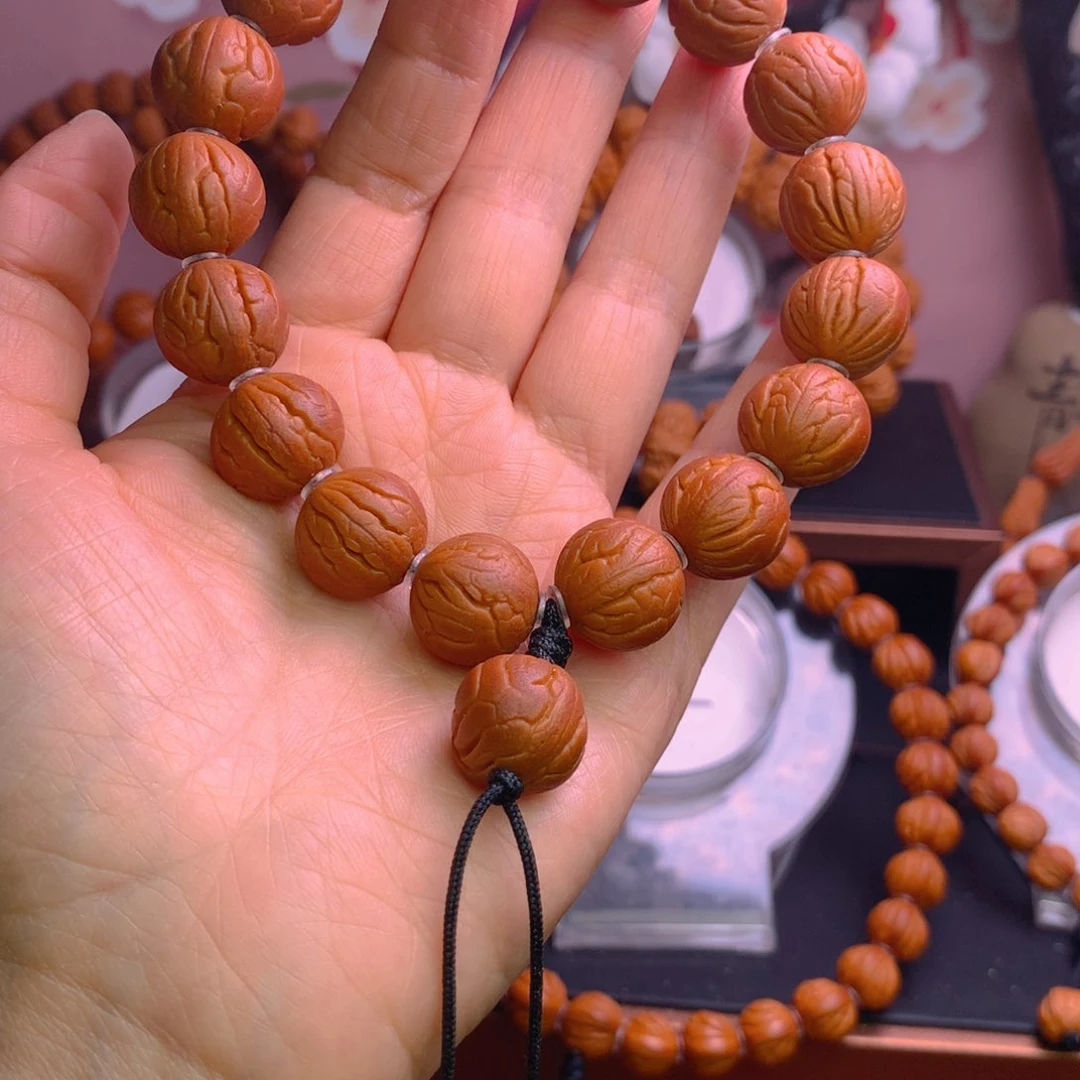 桃核手串龙纹桃核5