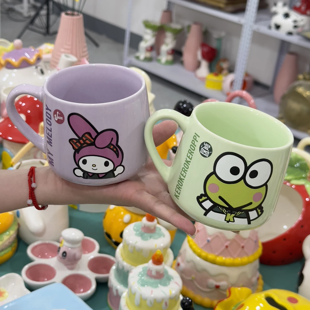 紫色美乐蒂+绿色青蛙王子马克杯
