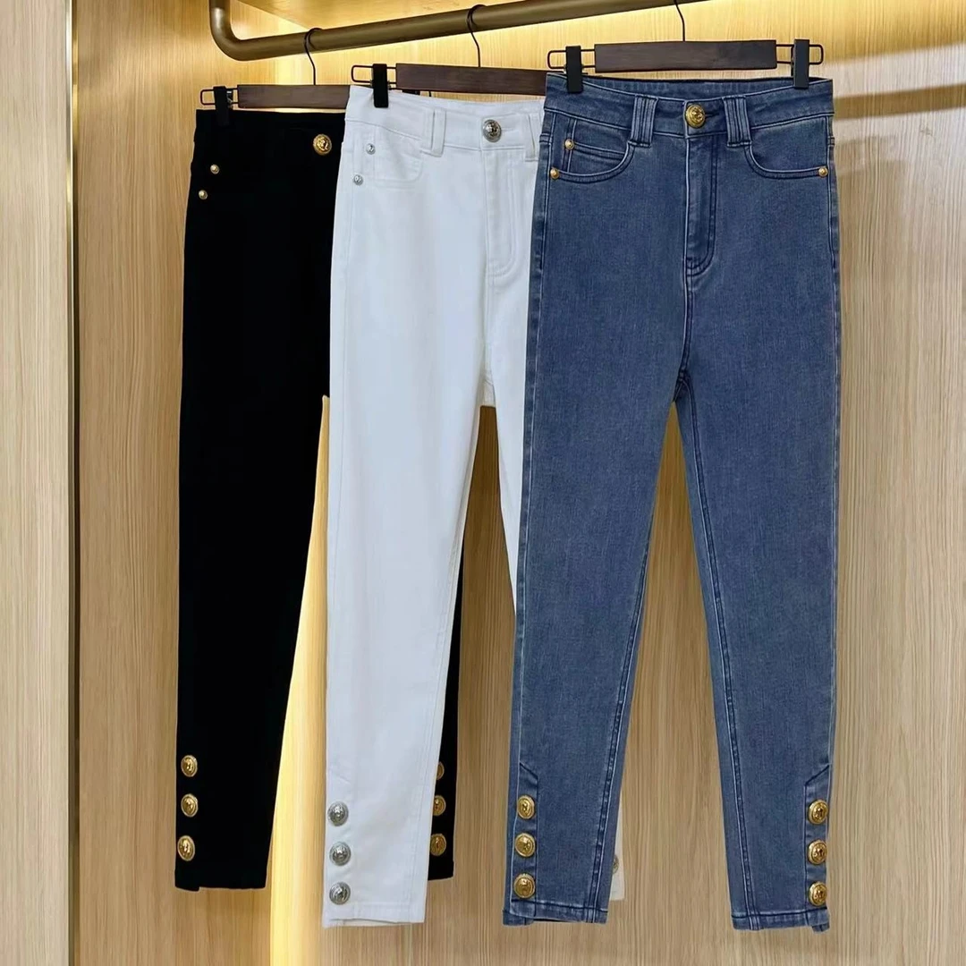 【晨老板】~ceilina【守护天使】时尚气质高腰牛仔裤69233010