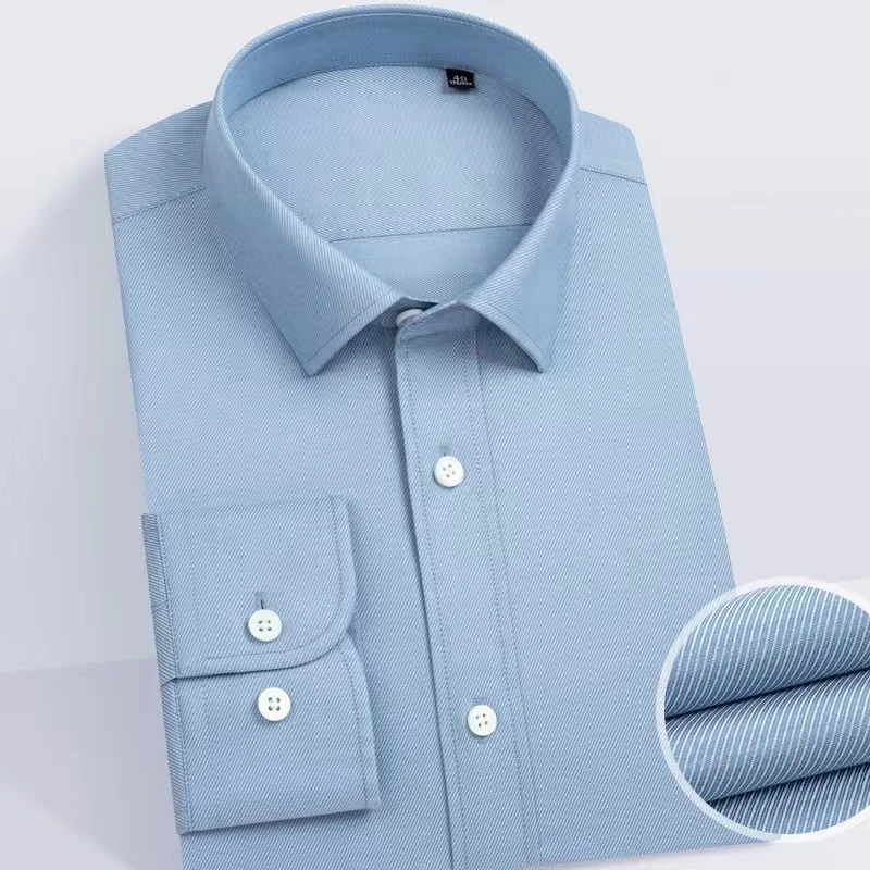 200支四股赛洛纺全棉DP成衣免烫男士长袖衬衫春季轻奢商务衬衫