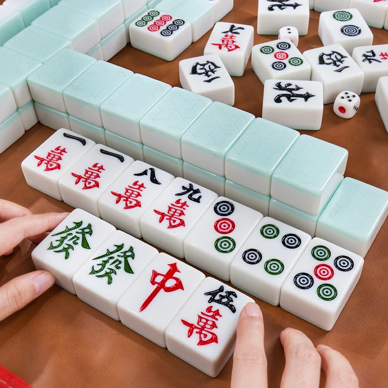 麻将牌家用手搓一级品翡翠玉