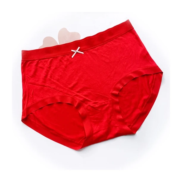 秋冬舒适中高腰裤头新款性感个性高级女士内裤薄款亲肤三角裤绿色