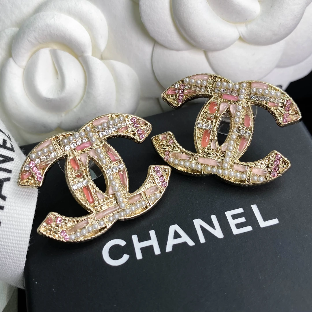 全新未使用 Chanel/香奈儿 经典双C LOGO耳钉 S121