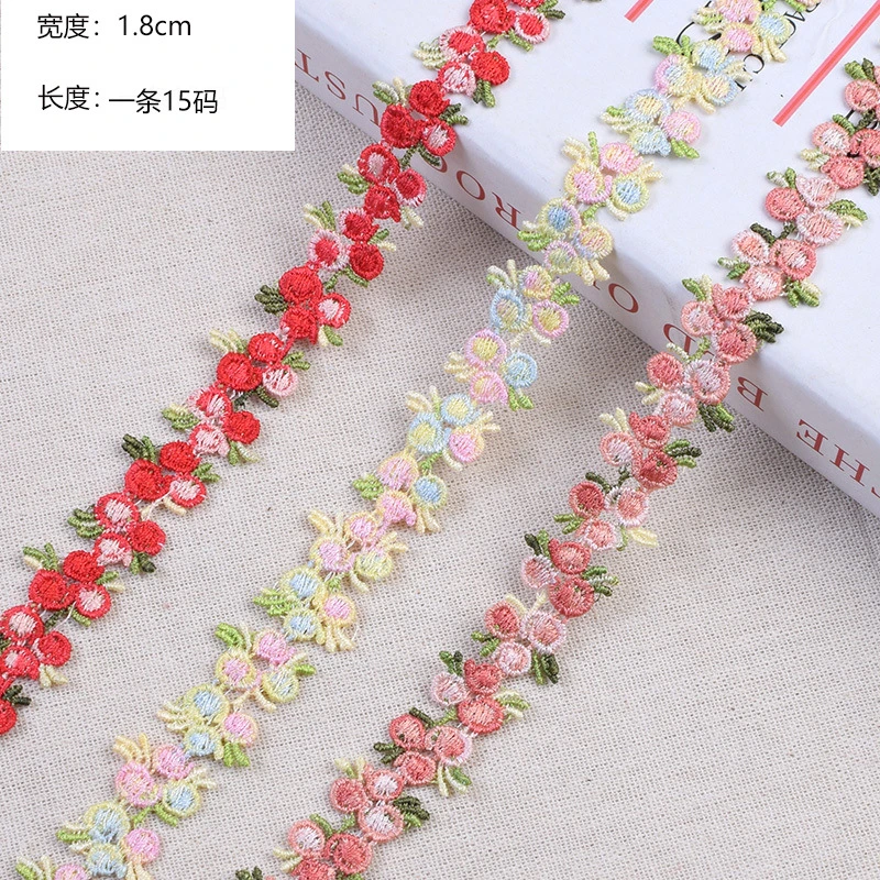 玖阁家刺绣水溶花边蕾丝芭比娃娃DIY彩色锁骨配饰服装辅料花边
