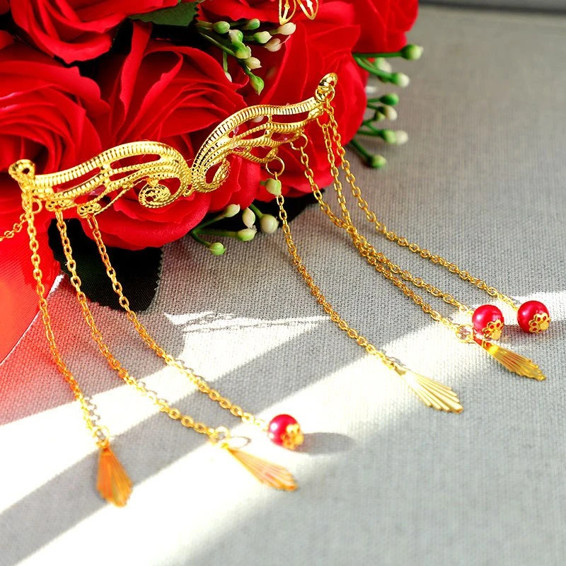 玖阁家DIY饰品配件 古风发簪发饰配件材料凤翼翅膀金属花片