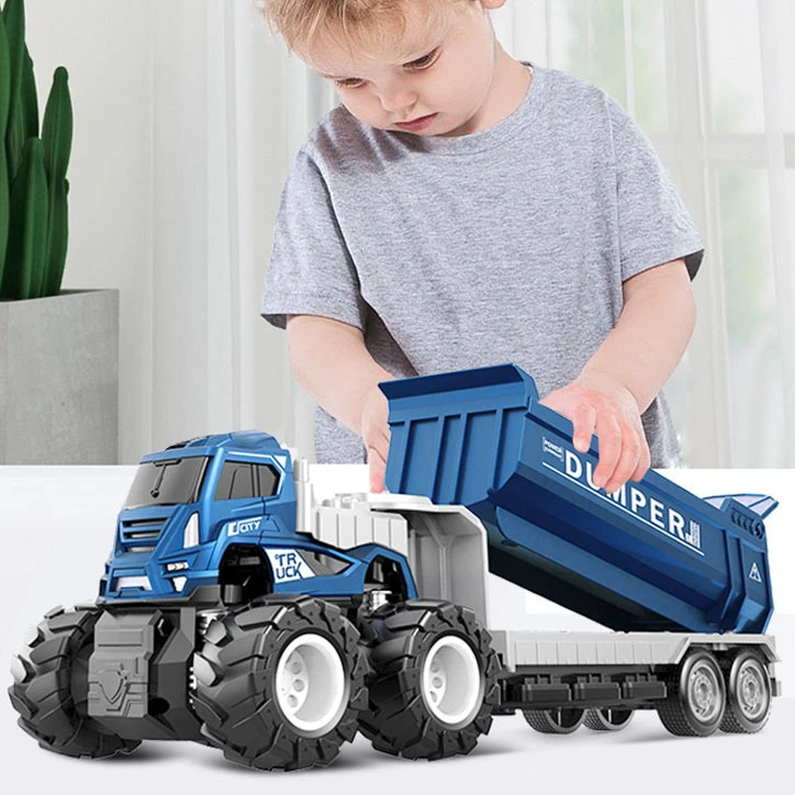 儿童玩具合金工程车运输车泥头车玩具自卸大卡车立体模型男孩玩具