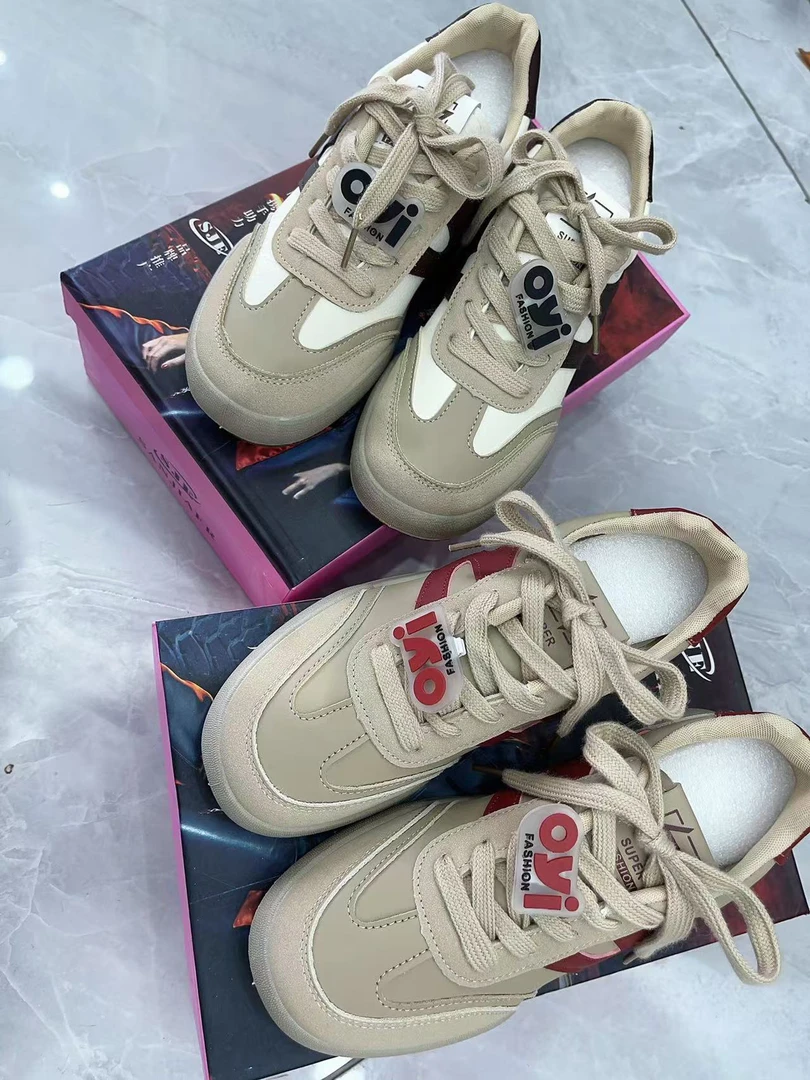 73  新款平底休闲运动鞋复古百搭跑步鞋系带单鞋小单鞋