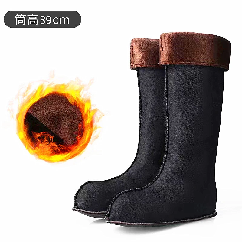 雨鞋内胆棉套冬季加厚男士加绒雨靴内胆棉套男防寒加厚保暖袜套