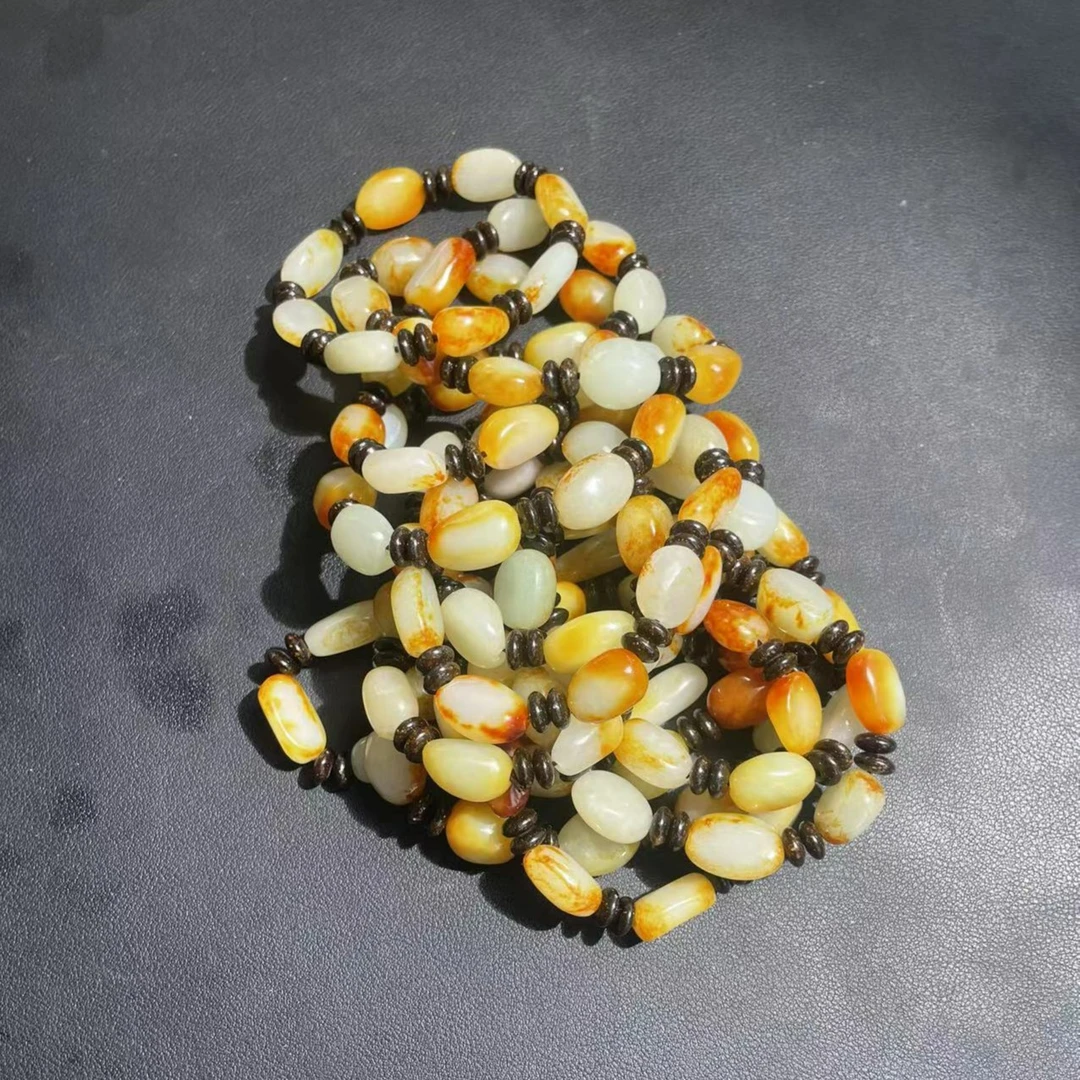 红皮独子和田玉手串
