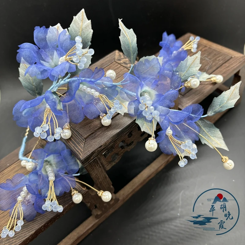 平湖晚霞古风饰品 24节气烫花之小暑 凌霄花 越春套系