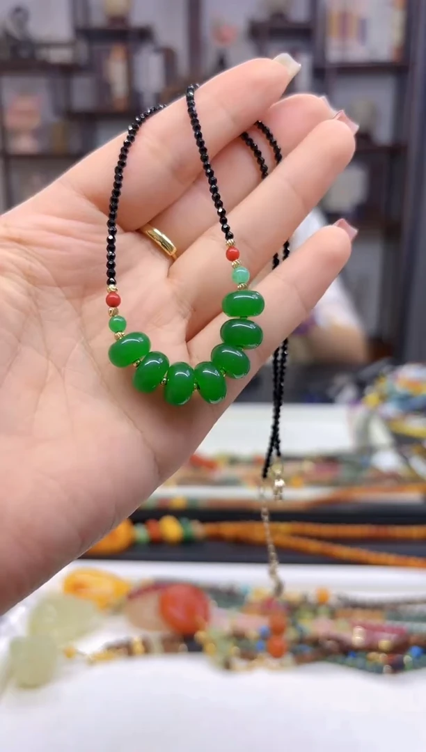 【闪购商品】翡翠颈饰未镶嵌DIY款X365