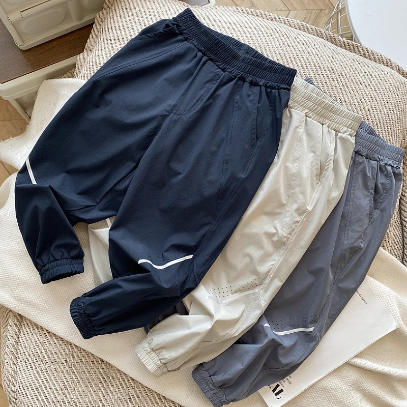 薄款裤子夏装2025新款儿童速干透气网眼男孩休闲凉速干裤儿童