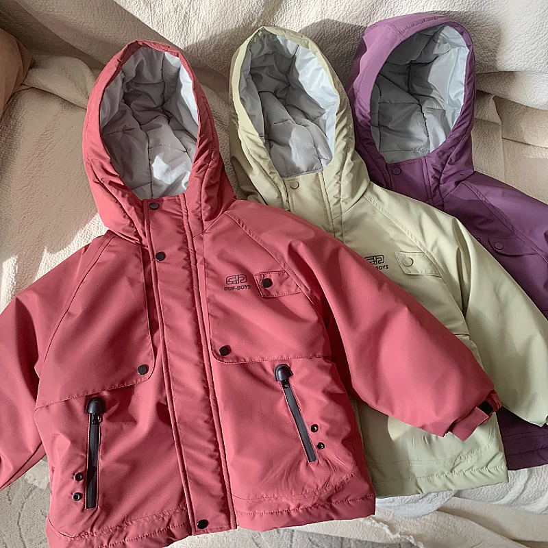 男童棉服冬款2025新款儿童连帽防风保暖加厚棉袄男孩休闲百搭棉衣