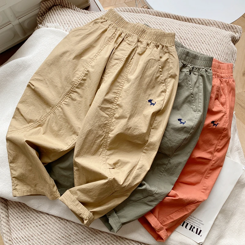 男童防蚊裤夏装2025夏季新款儿童薄款裤子时尚拼接男孩男童休闲裤