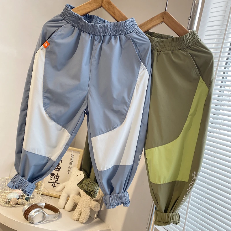 男童薄款裤子2025夏季新款儿童休闲防蚊裤宝宝洋气透气弹力长裤