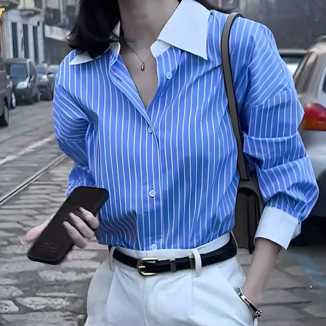 休闲百搭长袖衬衫