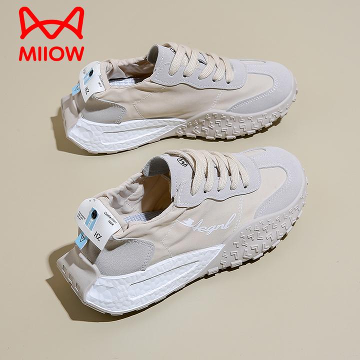 MiiOW猫人新款夏季软底德训鞋女休闲百搭阿甘鞋厚度布鞋韩版板鞋