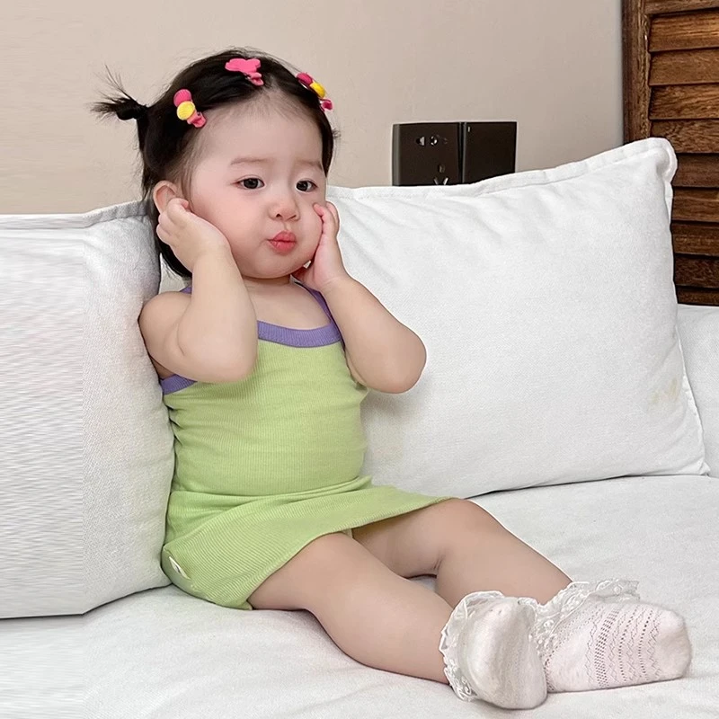 2024女宝薄款吊带裙女童夏季宝宝打底衣服婴幼儿夏天洋气连衣裙子