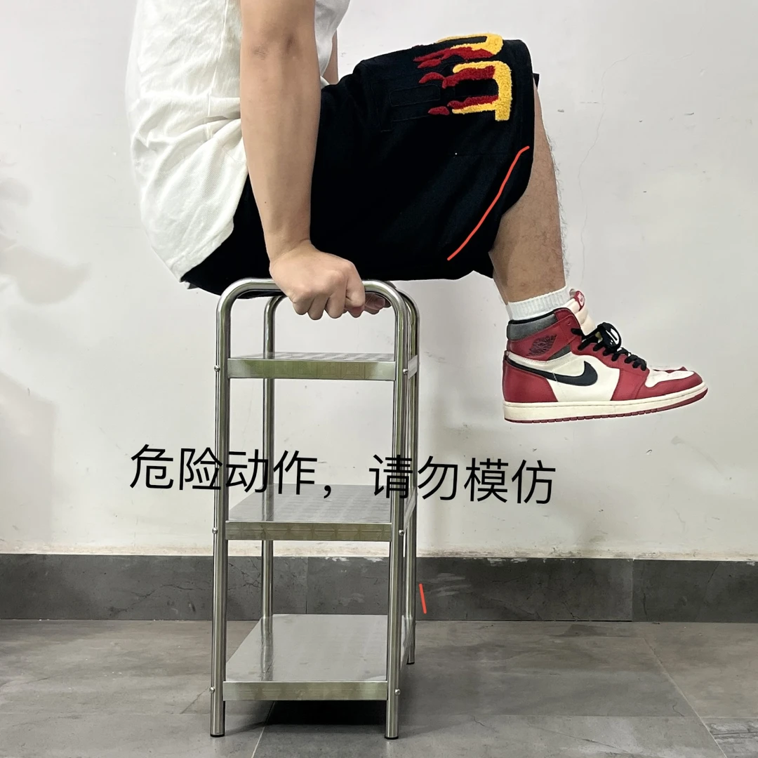 【纯不锈钢鞋架】置物架简易安装储物出租屋鞋柜多层省空间客厅阳台