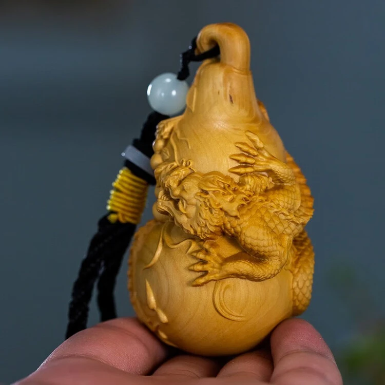 保真小叶黄杨木雕手把件雕刻工艺品实木把玩饰品挂件文玩礼品葫芦