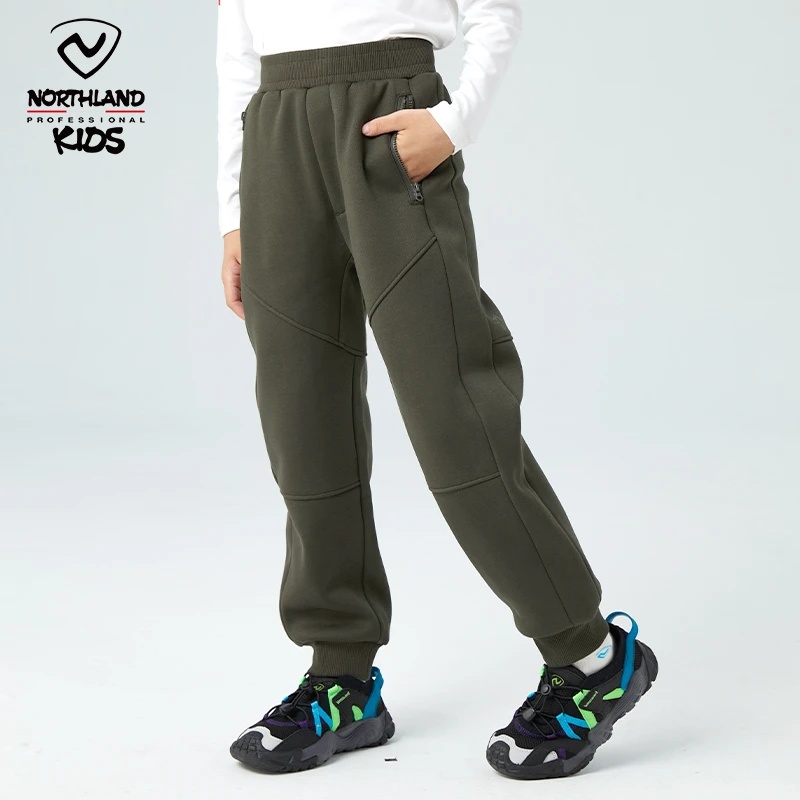 诺诗兰童装儿童裤子秋冬新款加绒裤男童户外休闲保暖大童运动长裤