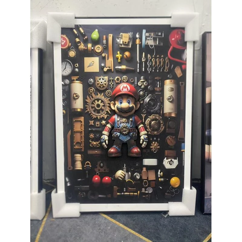 【马里奥】3D立体墙面装饰画多巴胺儿童房布置挂画40*60